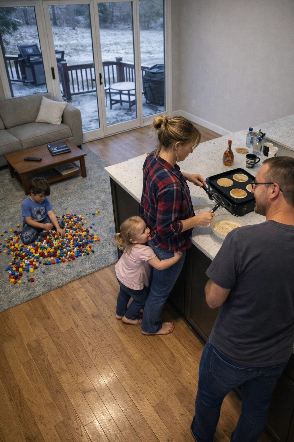 Family enjoying a comfortable home